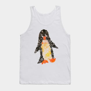 Spirograph Penguin: a Patterned Spirograph Collage Tank Top